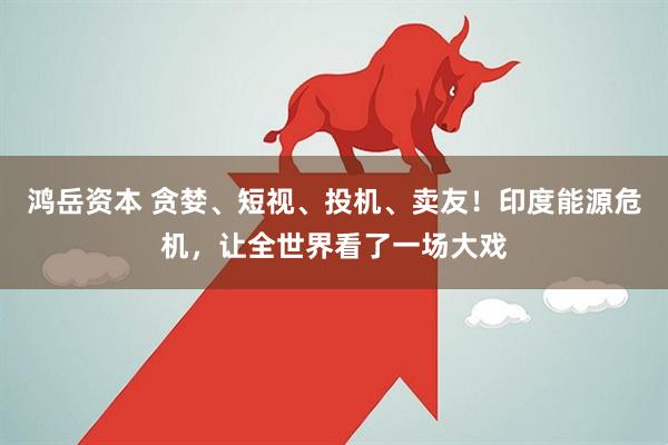 鸿岳资本 贪婪、短视、投机、卖友！印度能源危机，让全世界看了一场大戏